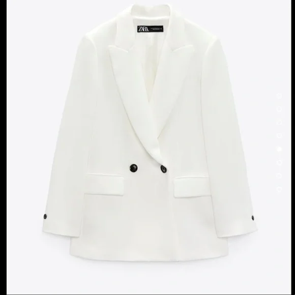 Zara Jackets Coats Zara Flowy Double Breasted Blazer In